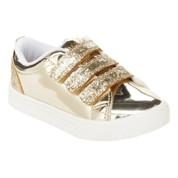 New Girls OshKosh B’Gosh Luana Sneaker,  Gold - Size 12 (107336-NETAUG18) - Picture 1 of 2
